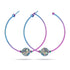 Cristal de confettis de minuit | Licorne Argent | Boucles d'oreilles créoles Kikiballa